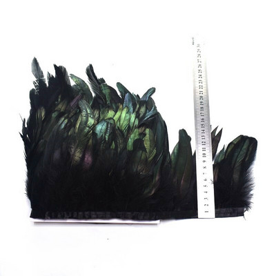 1-meetrine naturaalne Kukk Suled kaunistus narmad käsitöö plumadele 13-18cm must sulgedest lint DIY Rõivaste õmblemine Peokaunistused