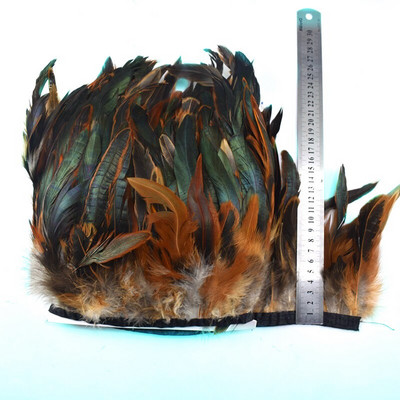 1-meetrine naturaalne Kukk Suled kaunistus narmad käsitöö plumadele 13-18cm must sulgedest lint DIY Rõivaste õmblemine Peokaunistused