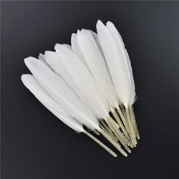 20 τμχ Φτερά λευκού φασιανού για χειροτεχνίες Φυσικό φτερό στρουθοκαμήλου Χήνα Τουρκία Plumes Dream Catcher Αξεσουάρ DIY διακόσμηση γάμου