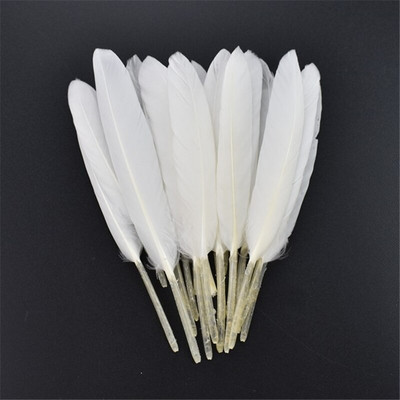 20 τμχ Φτερά λευκού φασιανού για χειροτεχνίες Φυσικό φτερό στρουθοκαμήλου Χήνα Τουρκία Plumes Dream Catcher Αξεσουάρ DIY διακόσμηση γάμου