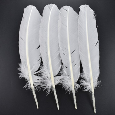 20 τμχ Φτερά λευκού φασιανού για χειροτεχνίες Φυσικό φτερό στρουθοκαμήλου Χήνα Τουρκία Plumes Dream Catcher Αξεσουάρ DIY διακόσμηση γάμου