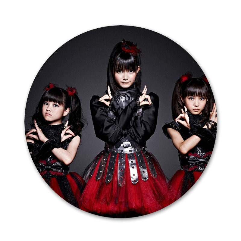 Babymetal japonų mergaičių metalo juosta Piktogramos Smeigtukai Ženkliuko apdaila Sagės Metaliniai ženkleliai kuprinei papuošti