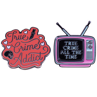 C1659 Murderino Forever True Crime Addict Enamel Pin serial killer Brooch