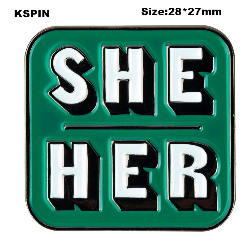 THEY THEM Pronoun Pin Lapel Pins Badge Brooch Badges on Backpack Pin Brooch