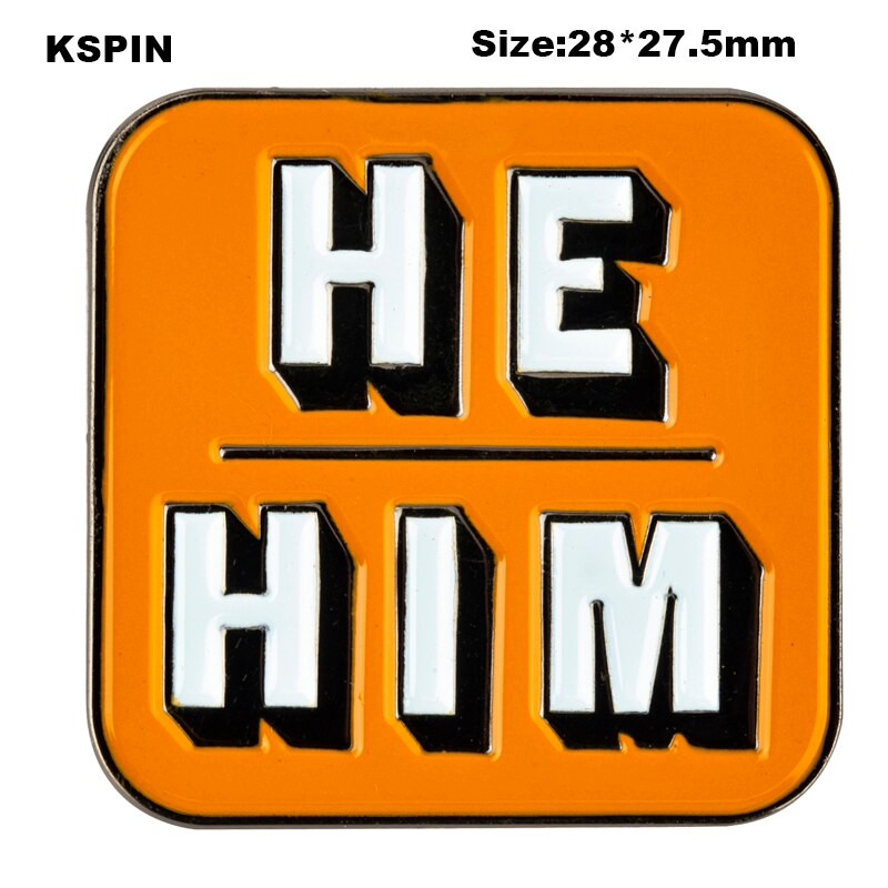 THEY THEM Pronoun Pin Lapel Pins Badge Brooch Badges on Backpack Pin Brooch