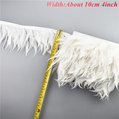 1 metras baltos juodojo fazano plunksnos drabužiams.