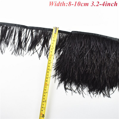 1 metras baltos juodojo fazano plunksnos drabužiams.