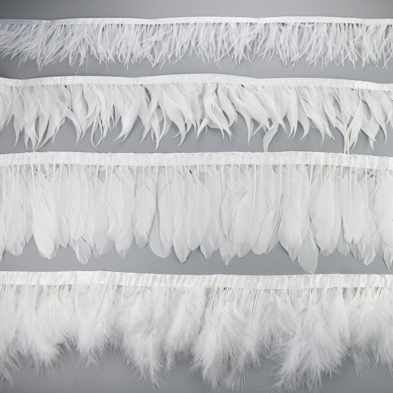 1 metras baltos juodojo fazano plunksnos drabužiams.