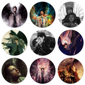58 mm Supernatural Castiel Slikarske umjetničke ikone Igle Dekoracija znački Broševi Metalne značke za ukrašavanje ruksaka