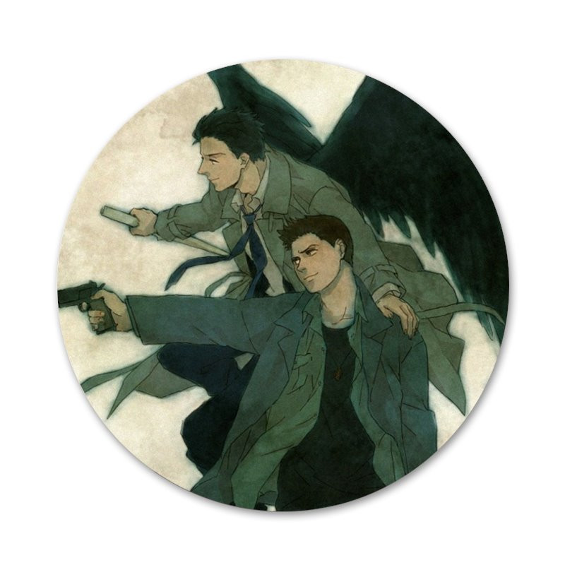 58 mm Supernatural Castiel Slikarske umjetničke ikone Igle Dekoracija znački Broševi Metalne značke za ukrašavanje ruksaka