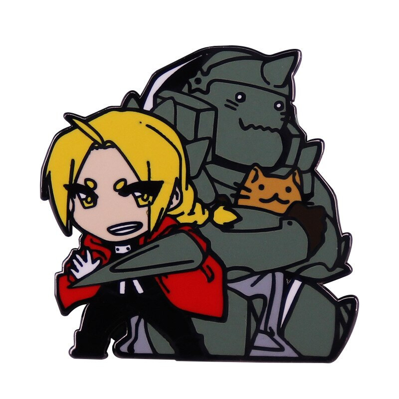 C2644 Fullmeatal Alchemist Edward Elric Anime smaltované špendlíky brošňa na oblečenie japonská manga kolekcia batoh odznak šperky