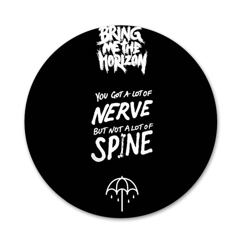 58mm BMTH That's The Spirit Ikony Špendlíky Odznak Dekorácia Brošne Kovové Odznaky Na Oblečenie Batoh Dekorácia