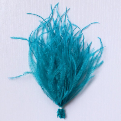 1 δέσμη φτερά στρουθοκαμήλου με νήμα βαμμένα πολύχρωμα 10-15/15-18 εκ. χνουδωτά λοφία για διακόσμηση τσάντας ρούχων Χειροτεχνία ραπτικής