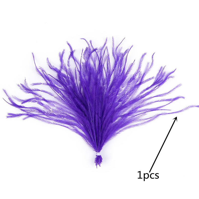 1 δέσμη φτερά στρουθοκαμήλου με νήμα βαμμένα πολύχρωμα 10-15/15-18 εκ. χνουδωτά λοφία για διακόσμηση τσάντας ρούχων Χειροτεχνία ραπτικής
