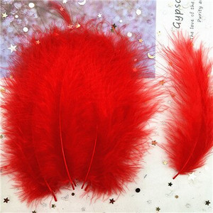 Pene naturale de curcan Pene 4-6 inch10-15cm Pene de marabu de pui multicolore DIY Artizanat Bijuterii de nunta Decorare 50 buc