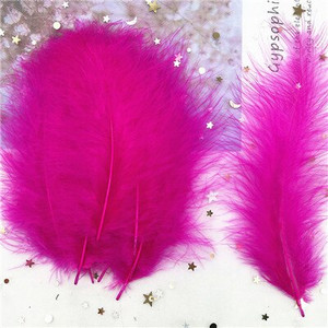 Pene naturale de curcan Pene 4-6 inch10-15cm Pene de marabu de pui multicolore DIY Artizanat Bijuterii de nunta Decorare 50 buc