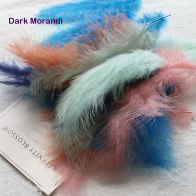 Pene naturale de curcan Pene 4-6 inch10-15cm Pene de marabu de pui multicolore DIY Artizanat Bijuterii de nunta Decorare 50 buc