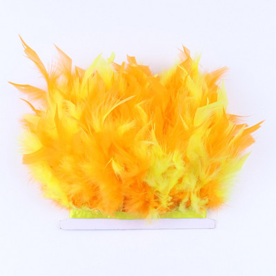 1 метър боядисани в зелено пуешко перце ресни 4-6 инча Chandelle Plumas Fluffy за занаяти ръкоделие Декорация на сватбена рокля