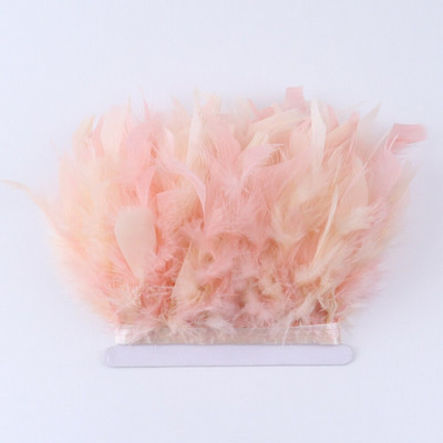 1 метър боядисани в зелено пуешко перце ресни 4-6 инча Chandelle Plumas Fluffy за занаяти ръкоделие Декорация на сватбена рокля