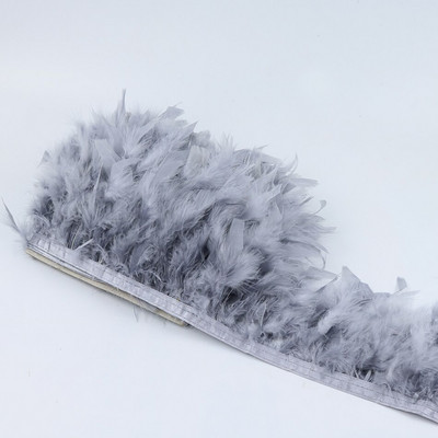 1 метър боядисани в зелено пуешко перце ресни 4-6 инча Chandelle Plumas Fluffy за занаяти ръкоделие Декорация на сватбена рокля