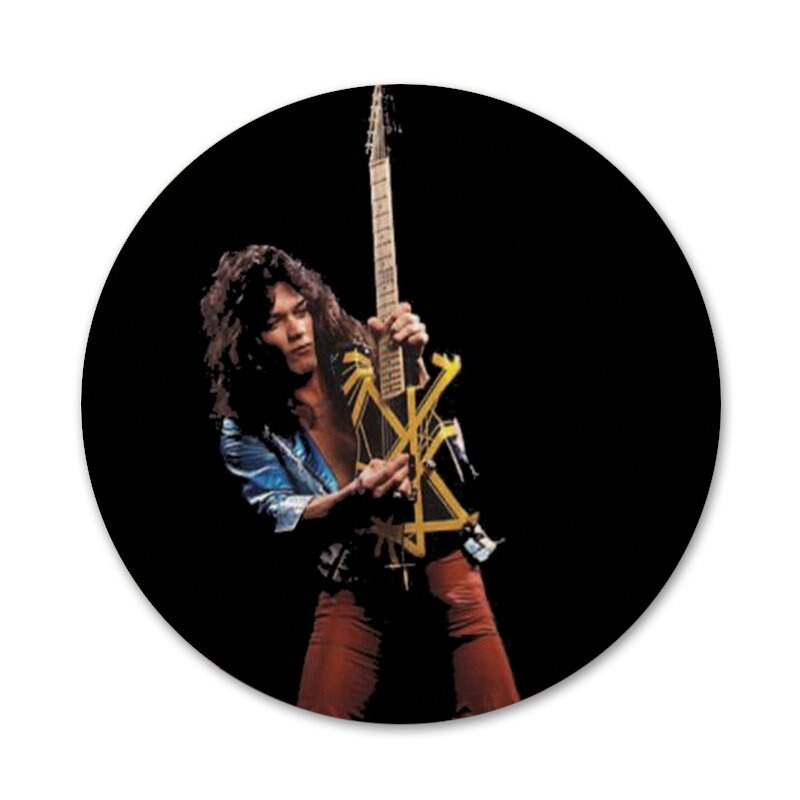 58mm Eddie Van Halen Ikony Špendlíky Odznak Dekorácia Brošne Kovové Odznaky Na Oblečenie Batoh Dekorácia