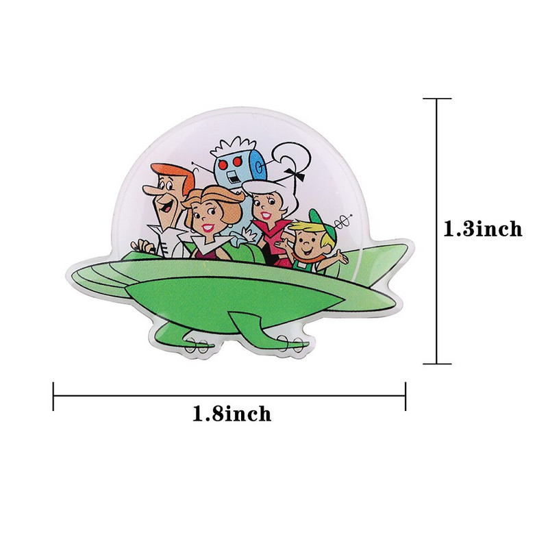 DB970 Аниме Значка с игла за космически кораб Анимационни брошки Игла с ревер Значка за риза Чанта Бижута Подарък за момичета Приятели Аксесоари за раница