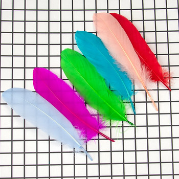 50-200τμχ Φυσικό φτερό χήνας 15-20cm Πολύχρωμο φτερό κύκνου DIY Διακόσμηση για πάρτι σπιτιού Χειροτεχνία Στολή Κοσμήματα Αξεσουάρ ραπτικής