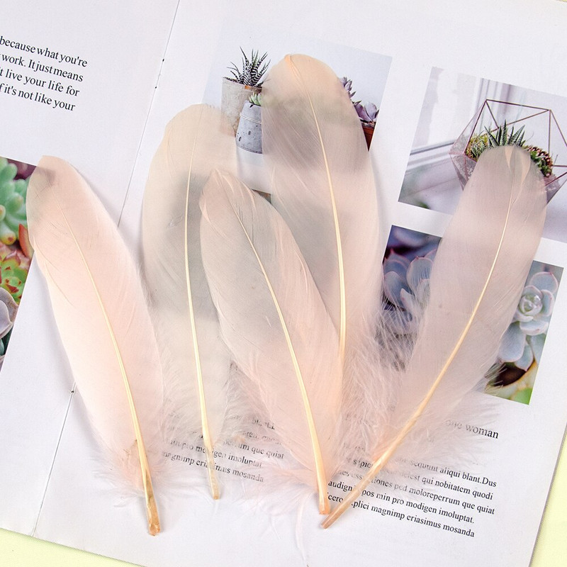 50-200tk Naturaalne hanesulg 15-20cm Värviline luigesulg DIY kodupeokaunistus Käsitöö ehted Õmblustarvikud