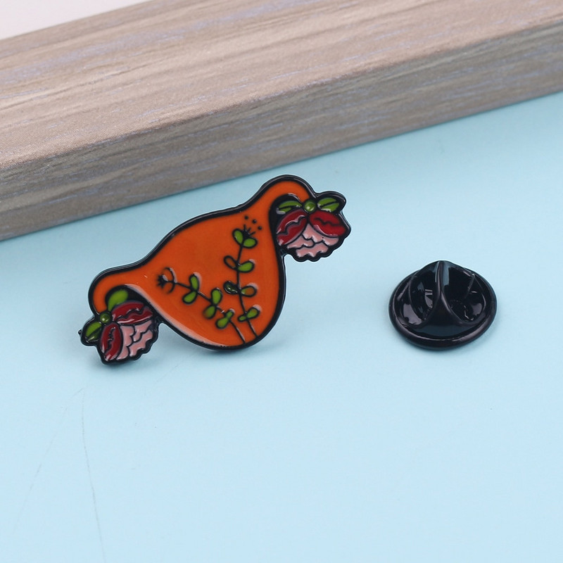 Feminism înflorire uter floare email broșă ace insignă rever ace metal aliaj bijuterii de modă accesorii cadouri