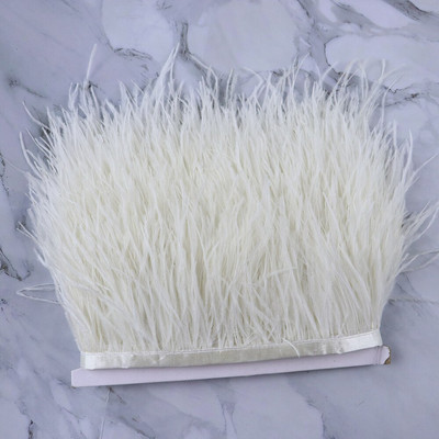 1 meeter Mitmevärviline ehtne jaanalinnu sulg Trimmilint 8-10cm Valge jaanalind kleidi jaoks, riietuse kaunistamine, õmblemine suled käsitöö