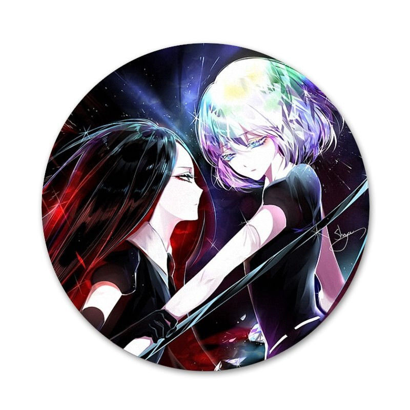 58mm Houseki No Kuni Icons Pins Διακοσμητικό σήμα Καρφίτσες Μεταλλικές κονκάρδες για διακόσμηση σακιδίων πλάτης