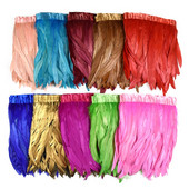 2-meetrine värviline kukesaba sulgedest trimmipael lindil Musta faasani suled käsitööks Kaunistused õmbluskarnevali kaunistuseks