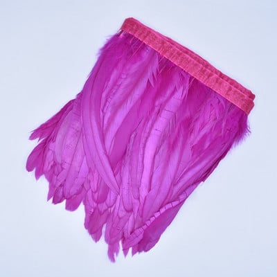 2-meetrine värviline kukesaba sulgedest trimmipael lindil Musta faasani suled käsitööks Kaunistused õmbluskarnevali kaunistuseks