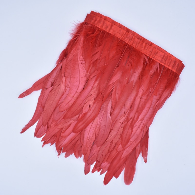 2-meetrine värviline kukesaba sulgedest trimmipael lindil Musta faasani suled käsitööks Kaunistused õmbluskarnevali kaunistuseks