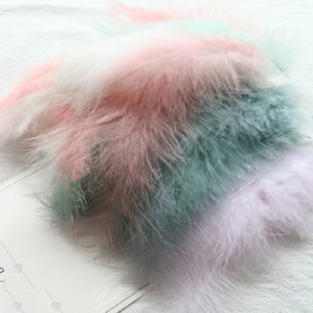 4-6 инча пуйка Marabou Feather Boa Soft Fluffy Plume Feather Fans Направи си сам дизайн Творческа декорация Аксесоари за бижута 100 бр./лот