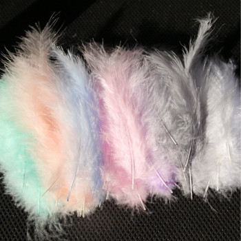 4-6 инча пуйка Marabou Feather Boa Soft Fluffy Plume Feather Fans Направи си сам дизайн Творческа декорация Аксесоари за бижута 100 бр./лот