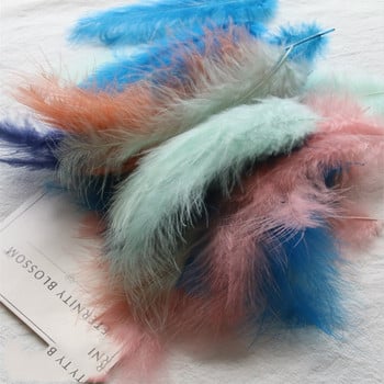 4-6 инча пуйка Marabou Feather Boa Soft Fluffy Plume Feather Fans Направи си сам дизайн Творческа декорация Аксесоари за бижута 100 бр./лот