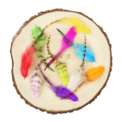 100 ks prírodných kohútích pierok, výroba šperkov, svadobné dekorácie, karnevalové doplnky, farebné kohútie perá, remeslá, veľkoobchod