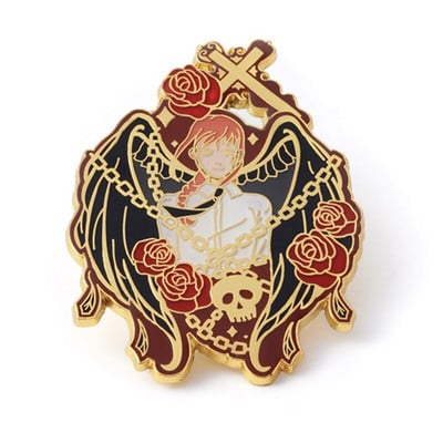 E3610 Anime muž s motorovou pílou, kovové odznaky, brošňa, klopový odznak pre ženy, mužov, oblečenie, batoh, doplnky, šperky