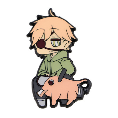 E3610 Anime muž s motorovou pílou, kovové odznaky, brošňa, klopový odznak pre ženy, mužov, oblečenie, batoh, doplnky, šperky