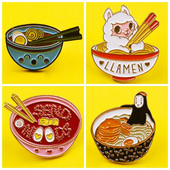 Insigne în stil japonez smalț pin desen animat personalizat broșe amuzante cu animale geantă rever insignă plante bijuterii cadou pentru copii