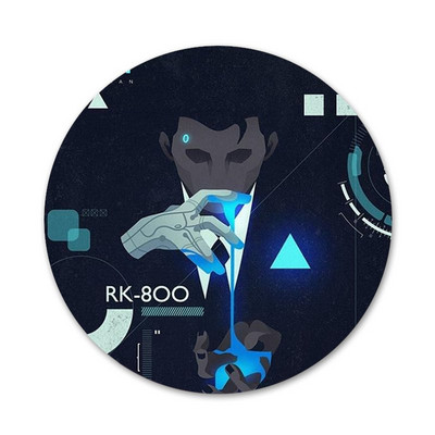 Detroit Become Human Android RK800 Connor Kara icoane ace insignă decorare broșe insigne metalice pentru decorarea rucsacului 58mm