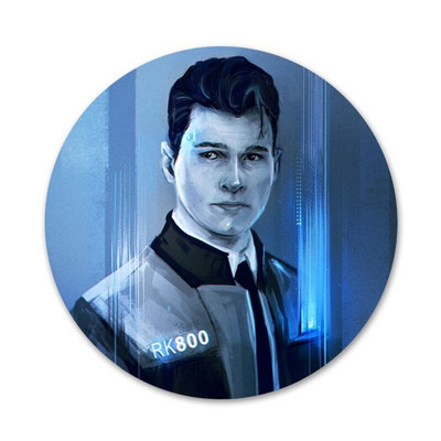 Detroit Become Human Android RK800 Connor Kara icoane ace insignă decorare broșe insigne metalice pentru decorarea rucsacului 58mm