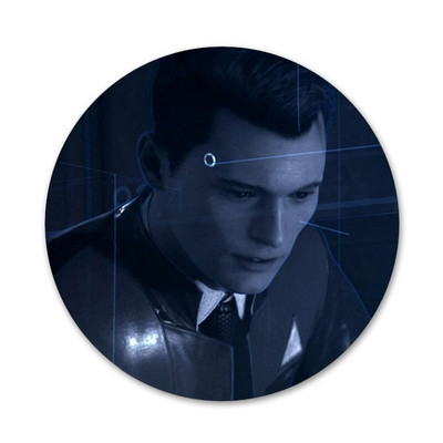 Detroit Become Human Android RK800 Connor Kara icoane ace insignă decorare broșe insigne metalice pentru decorarea rucsacului 58mm
