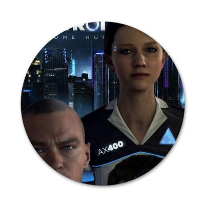 Detroit Become Human Android RK800 Connor Kara icoane ace insignă decorare broșe insigne metalice pentru decorarea rucsacului 58mm