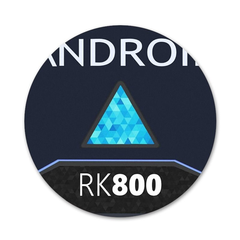Detroit Become Human Android RK800 Connor Kara icoane ace insignă decorare broșe insigne metalice pentru decorarea rucsacului 58mm