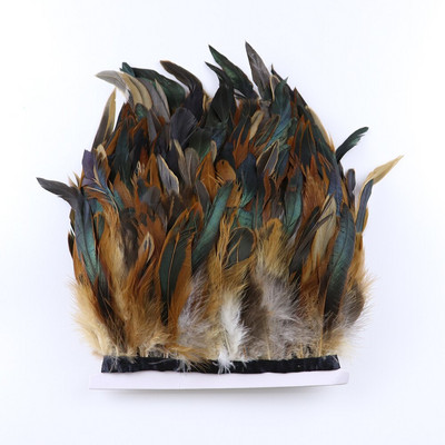 Păr de cocoș negru de 1 metru, franjuri cu pene naturale, panglică de 13-18 cm pentru cusut îmbrăcăminte, decorațiuni pentru petreceri, accesorii de artizanat