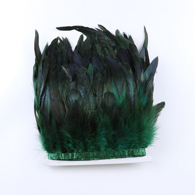 Păr de cocoș negru de 1 metru, franjuri cu pene naturale, panglică de 13-18 cm pentru cusut îmbrăcăminte, decorațiuni pentru petreceri, accesorii de artizanat