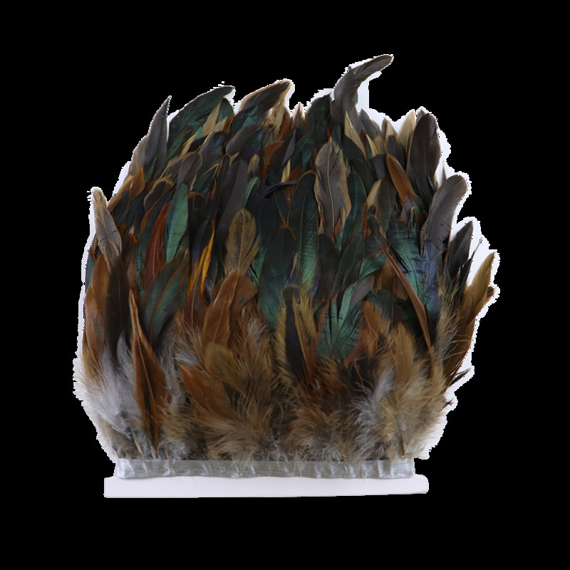 Păr de cocoș negru de 1 metru, franjuri cu pene naturale, panglică de 13-18 cm pentru cusut îmbrăcăminte, decorațiuni pentru petreceri, accesorii de artizanat