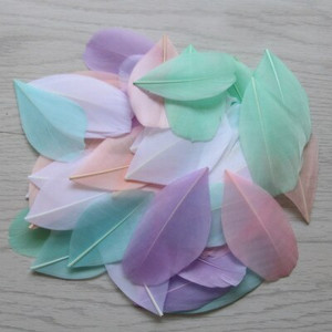 5-8 cm plaukiojančios galvos plunksnos Natūralios žąsies plunksnos, pasidaryk pats papuošalų pakabukas, dažytas 25 spalvomis, plunksnos amatų dekoravimo medžiaga 50 vnt.